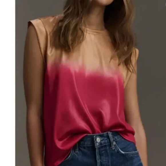 Anthropologie Rose Ombre Muscle Tee - Picture 1 of 9